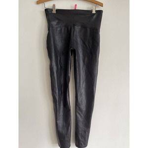 SPANX Women's Legging Black Size L Faux Leather